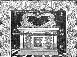 The Holy of Holies, a part of the Tabernacle, housed the Ark of the Covenant.